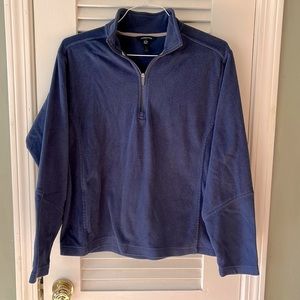 Lands End Blue Fleece Quarter Zip | Mens 38-40